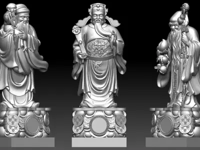 Fu Lu Shou 1 3D print model