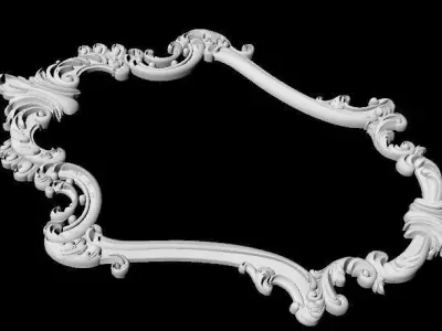 Central decor ornament for furniture 3D model 1075