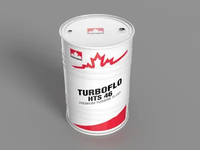 Realistic Petro Canada Oil Barrel 3D Model Low-poly 3D model
