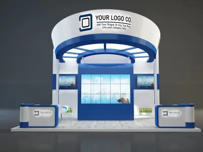  Booth Exhibition Stand a644  3D model