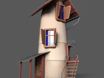STYLIZED BUILDINGS  VOL3 Low-poly 3D model