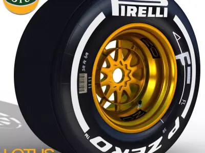 E23 Medium front tyre Low-poly 3D model