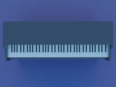 Piano music 3D model set 3D model