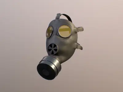 Gas Mask  game ready Low-poly 3D model