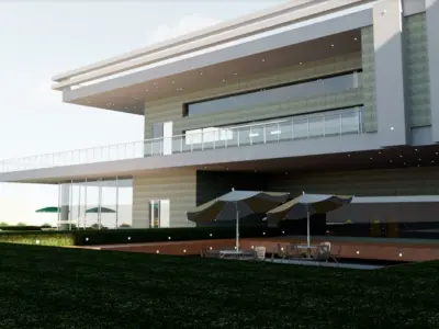 Modern design villa 3D model