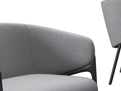 fabric leisure chair Modern 3D model