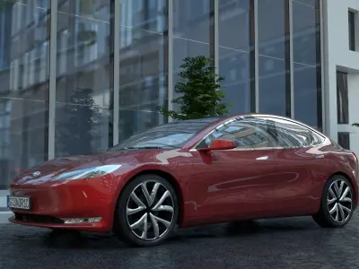 Generic Sedan v28 Low-poly 3D model