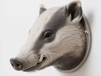 Hog badger 3D print model