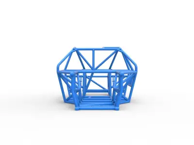Frame of New Zealand Super Saloon race car Scale 1 to 25 3D print model