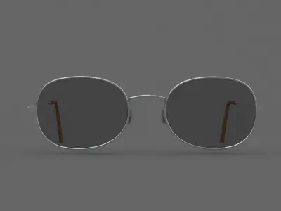 Glasses silver 3D model