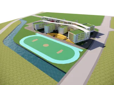 GROWT primary school design  3D model