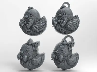 Easter chick decor 3D print model