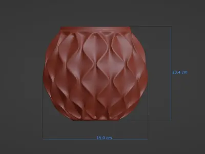 Vase sphere rhombus 3D print model
