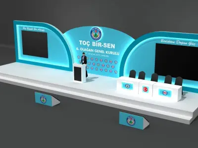 Launch Stage Decor 092 3D model