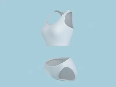 Sport Bra 1 Low-poly 3D model