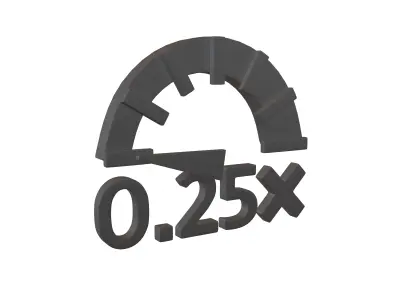 Speed 0 point 25 Symbol v1 001 Low-poly 3D model