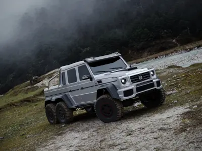 Mercedes Brabus G700 6x6  Low-poly 3D model