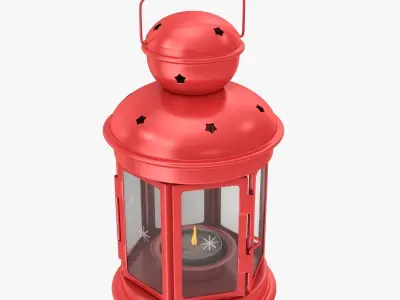 Red Lantern Low-poly 3D model