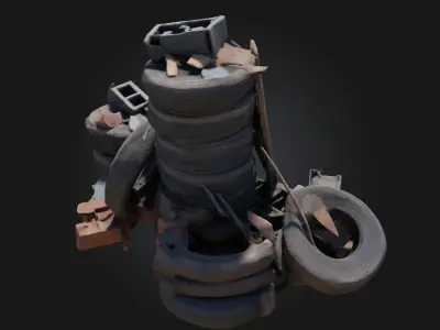 Urban Materials Pile  Organized Chaos of Construction 3D model