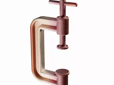 Rusty Clamp Low-poly 3D model