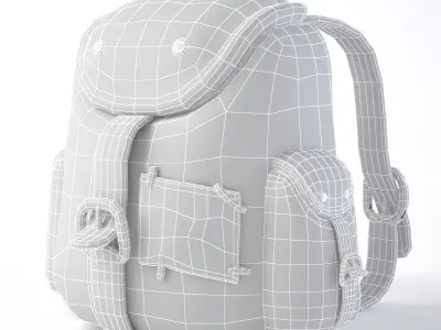Back Pack Pink 3D model