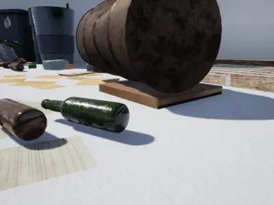 City Trash pack Low-poly 3D model