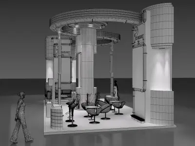 Booth Exhibition Stand a232  3D model
