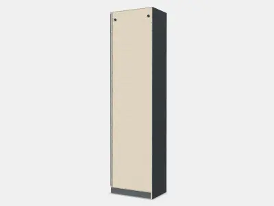 PAX Add-on corner unit with 4 shelves 8 3D model