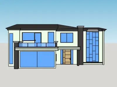 Architectural 3D model house 3D model