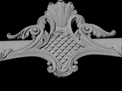 bed headboard 3D model