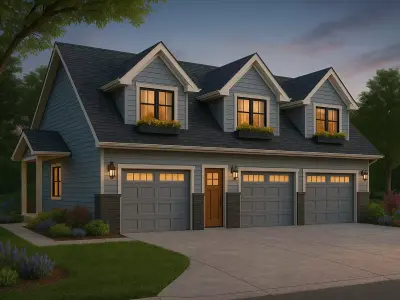 2-Bedroom Double Storey House  Full 3D Model 3D model