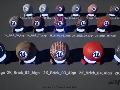 Optimized Brick World Aligned Materials 3D model