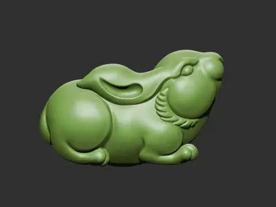 rabbit chinese 3D print model