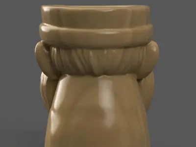 santa clause planter - garden urn - candy dish - candle holder 2 3D print model