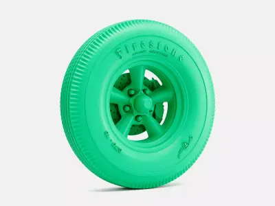 15x4 Torq Thrust D Wheel Firestone 670 15 Tire 3D print model