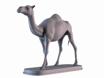 Camel statue of 3D print model