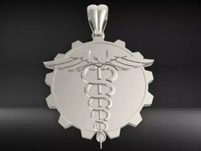 BioMedical Engineer Medical Caduceus Pendant 3D print model
