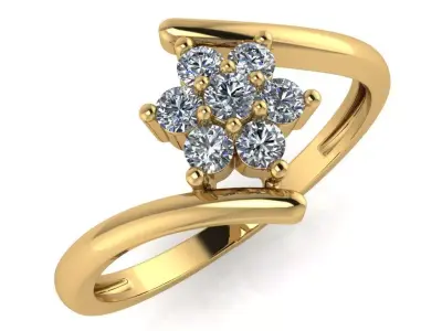 light weight gold diamond rings-C111116SKCH2026042-wt-0-5 3D print model