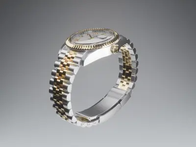 Wristwatches - Rolex datejust golden  3D model