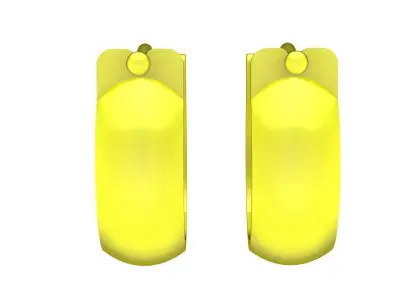 Luxury Channel Set Stone Hoop Earrings for Women 5686 3D print model