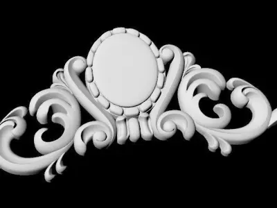Central decor ornament for furniture 3D model 702