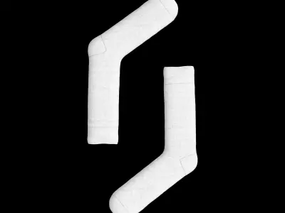 Socks flat lay stockings Clo3d Marvelous Designer 3D model