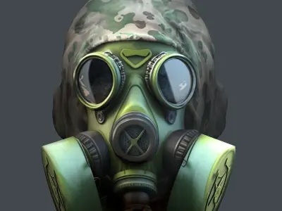 Helmet 3d model military combat Military Low-poly Low-poly 3D model 89