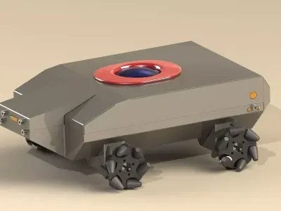 Robot Mecanum Wheels Free 3D model