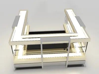  Kiosk Partition Booth a414a  3D model