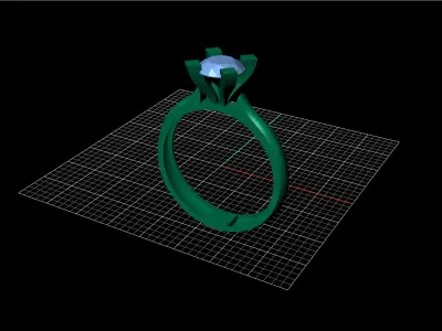 Solitaire Ring 02 Free 3D print model