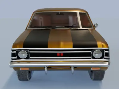 Chevrolet Opala 1972 Blend FBX OBJ Low-poly 3D model