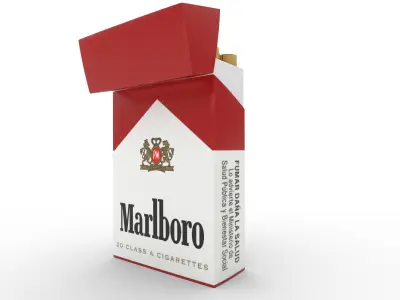 Marlboro Cigarette Box 3D model