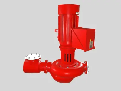 Vertical Pump Low-poly 3D model