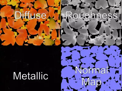 Vibrant Lotus Blossom model pack Low-poly 3D model